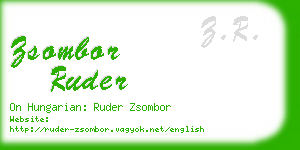 zsombor ruder business card